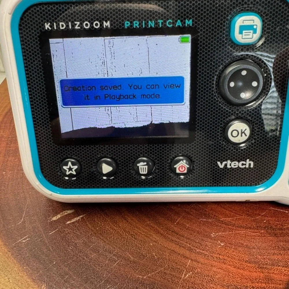 VTech KidiZoom PrintCam Digital Camera and Instant Printer Blue White 5491